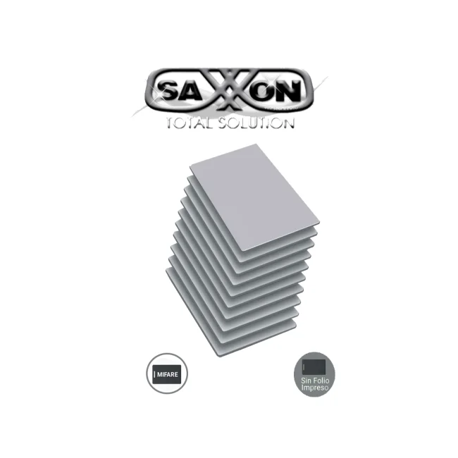 SAXMIFARE01 - Paquete de 10 Tarjetas de Proximidad Mifare 13.56 Mhz Para Control de Acceso / PVC / Imprimible / 1 KByte / 0.88 mm de Grosor / Sin Folio