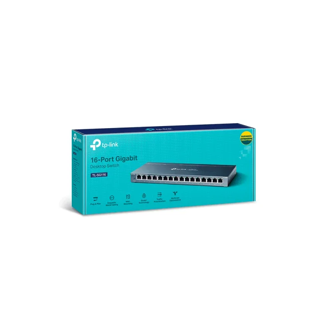 TP-Link TL-SG116 dispositivo de redes No administrado Gigabit Ethernet (10/100/1000) Negro image 5