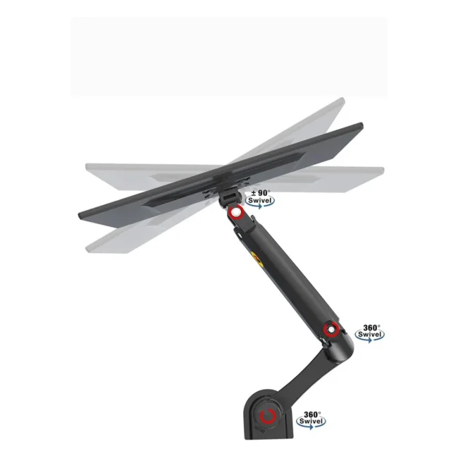 TCE H100 - Soporte de Escritorio para Pantallas de 22 a 35" , Carga Máxima 9 Kg , VESA 75x75mm / 100x100mm , Ajuste Inclinación y Rotación image 7