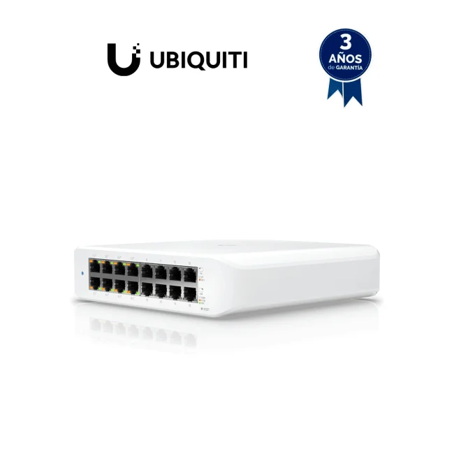 Ubiquiti UniFi Switch Lite 16 PoE L2 Gigabit Ethernet (10/100/1000) Energía sobre Ethernet (PoE) Blanco