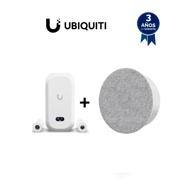 UBIQUITI KIT UVC-AI-THETA + UVC-AI-THETA-AUDIO - Kit de videovigilancia que integra cámara modular y módulo de audio para captura de video y sonido en interiores. Diseño discreto, analítica inteligente y gestión centralizada mediante UniFi Protect.