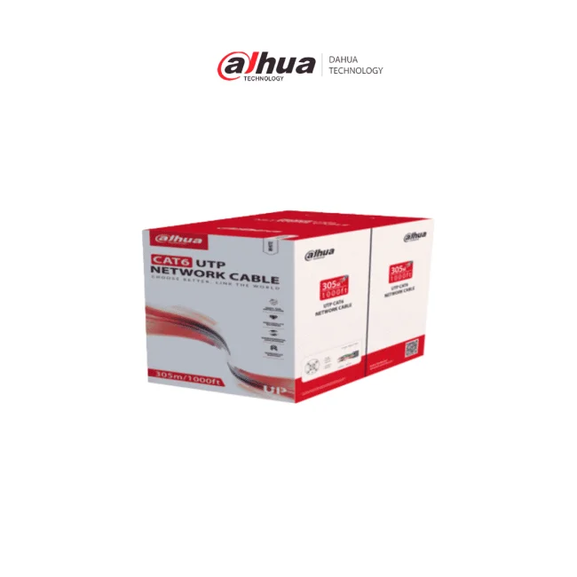 DAHUADH-PFM920I-6UN-C-white- Bobina de Cable UTP Cat 6 100% Cobre/ Color Blanco/ 305 Metros/ para Interior/ Ideal para Redes y Video/ Certificado CPR Eca Retardante/ Estandares Q/DXJ 067-2019, EN50575-2014/  LSZH/
