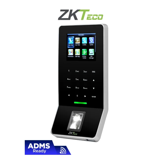ZKTECO F22ID - Control de Asistencia y Acceso Básico con Huella Digital BioID+ (3000), Tarjeta ID 125 kHz (5000), Registro de 30,000 Eventos, Conexión Ethernet y WiFi