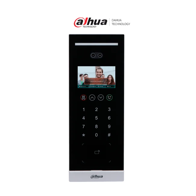 DAHUA DHI-VTO6531H-S2 - Frente de calle departamental IP con reconocimiento facial / Pantalla LCD de 4.3" / Cámara de 2MP HD / 40,000 usuarios / 20,000 rostros / 20,000 tarjetas IC  / Salida de 12V 500mA   No incluye caja de montaje