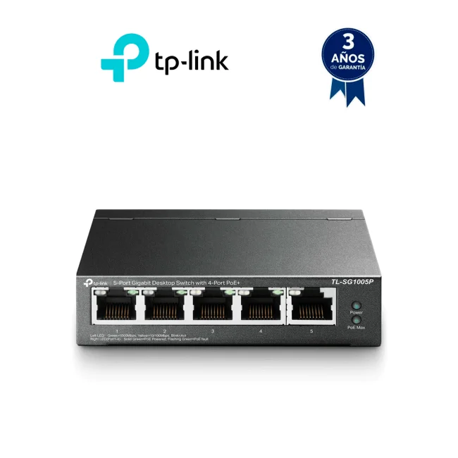 TP-Link TL-SG1005P No administrado Gigabit Ethernet (10/100/1000) Energía sobre Ethernet (PoE) Negro