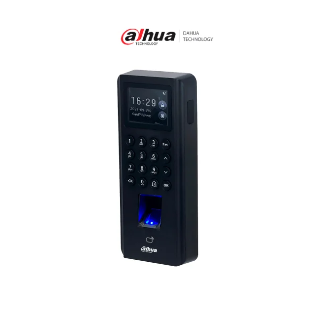 DAHUA ASI2212J-D - Control de Acceso de Huella y Tarjetas ID (EM)/ Pantalla de 2.4 Pulgadas/ Comunicacion TCP/IP/ P2P/ Soporte 5,000 Usuarios Tarjetas y Passwords/ 3000 Huellas/ 100,000 Registros/ 128 Periodos y Dias Festivos/