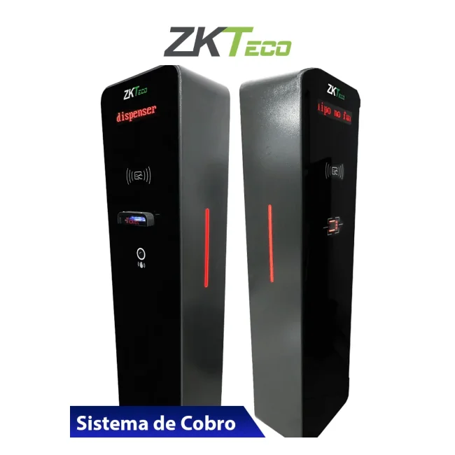 ZKTECO TBM01 / TBM02 - Kit de Dispensador y Lector de Tickets QR / Sin Contacto / Compatible con Sensor de Masa VR10, UHF / Pantalla LED / Funciones de Voz / Requiere Software para cobro ZK Bio CV Security modulo de estacionamiento