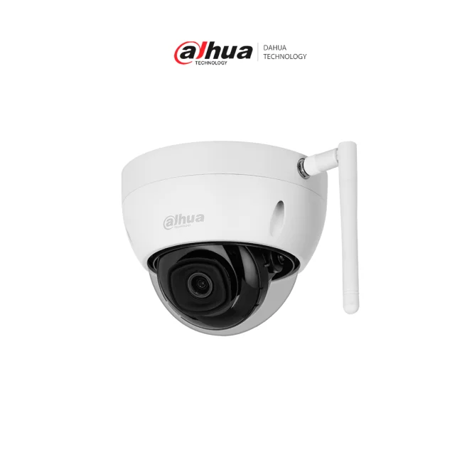 DAHUA IPC-HDBW1230DE-SW - Camara IP Domo Wifi de 2 Megapixeles/  Lente de 2.8 mm/ 100 Grados de Apertura/ IR de 30 Metros/ Ranura para MicroSD/ IP67/ Antivandalica Ik10/ Detección de Humanos SMD/ Hasta 80 Metros de Alcance en Area Abierta/