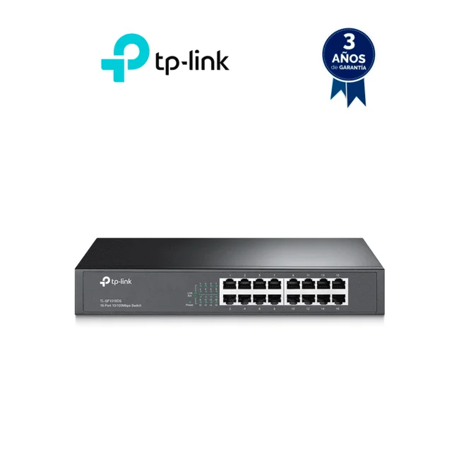 TP-Link TL-SF1016DS dispositivo de redes No administrado Fast Ethernet (10/100) 1U Negro image 4