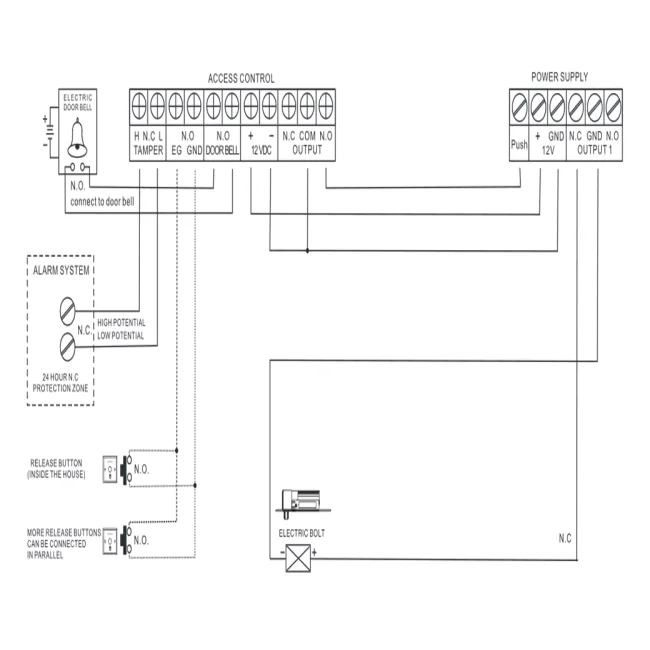 YLI YB300PACK - Paquete de cerradura de perno para control de acceso de puertas con retardo configurable de 3, 6 y 9 segundos incluye soporte de instalacion modelo YM600/ Voltaje dual 12 o 24 VDC image 4