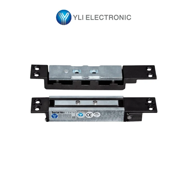 YLI YM2400SL - Cerradura Magnética 1000 Kg (2200Lbs) de Fuerza de Sujeción, Indicador LED, Retardo de Tiempo Ajustable y Voltaje Dual 12V