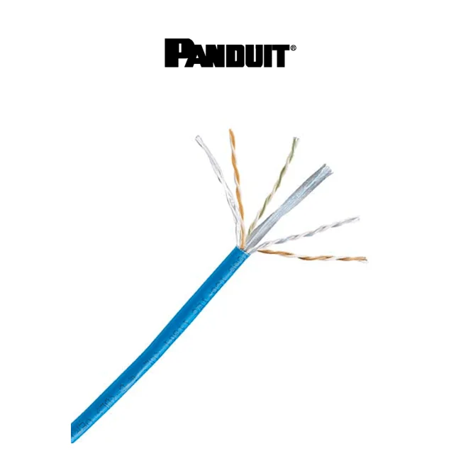 PANDUIT NUC6C04BU - Bobina de Cable UTP 100% cobre, NetKey / Caja con 1,000 Pies (305 metros) / 4 pares / 24 AWG / Categoría 6 / Azul