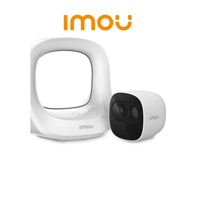 IMOU CELLPROKIT1 - Kit de Cámara 100% Libre de Cables + Estación Base/ Batería Recargable/ 2 Megapíxeles/ Audio Dos Vías/ Detector PIR Integrado/ IR de 10 Metros/ Compatible con Alexa y Asistente de Google/ Almacenamiento en Estación Base/ Wifi/