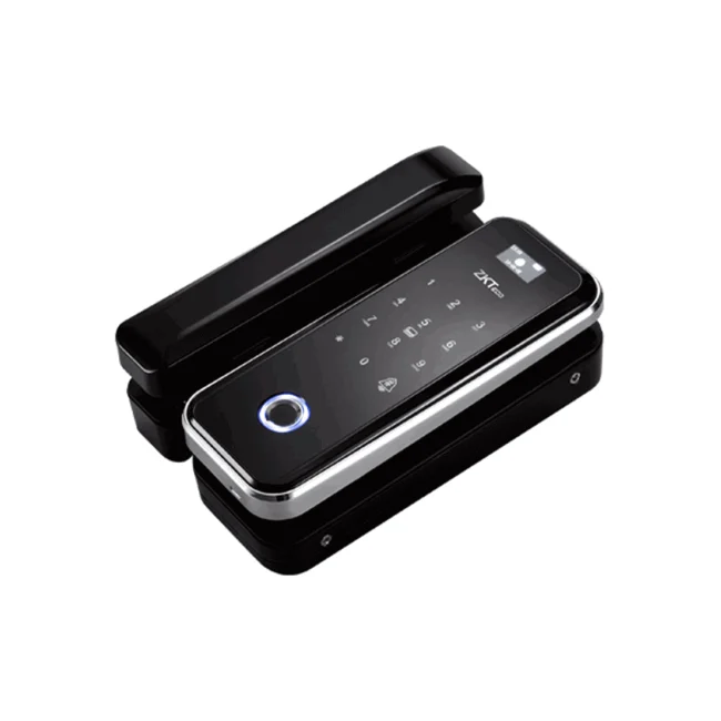 ZK GL300 - Cerradura Biométrica para Puertas de Vidrio, Compatible con Anchos de Puerta de 10 a 12 mm, Capacidad para 100 Usuarios, Control Remoto Incluido, Compatible con Tarjetas Mifare 13.56 MHz image 4