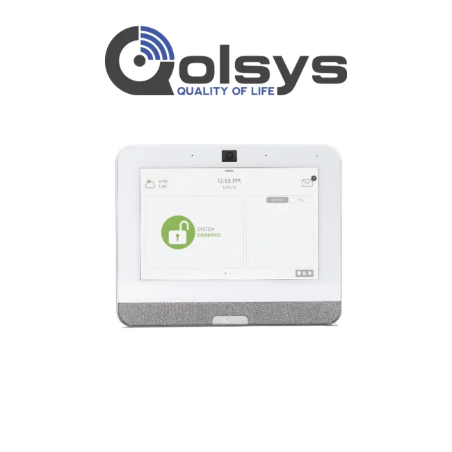 QOLSYS IQP4   - Sistema de Alarma IQPanel4 Autocontenido , con Pantalla Táctil de 7", Power G 915 Mhz  . Con 4 Bocinas integradas (4W). Para la plataforma Alarm.com
