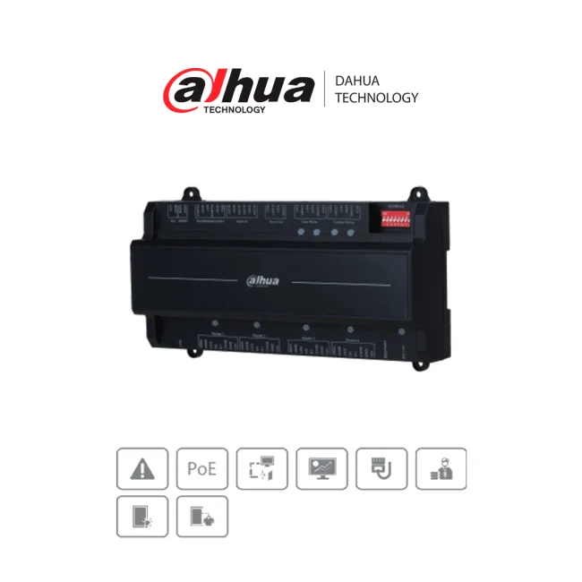 DAHUA ASC2202B-D - Panel de Control de Acceso de 2 Puertas y 4 Lectoras/ TCP/IP/ Wiegand/ 100,000 Usuarios, 3,000 Huellas y 500,000 Registros/ Soporta Interlock, Anti-passback, Desbloqueo Remoto/ Funcion WatchDog