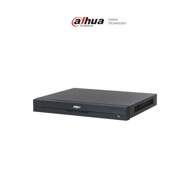 DAHUA DHI-NVR5216-16P-EI2  NVR IP WizSense de 16 canales 1U/ 16PoE/ 2HDD/ H.265+/384 Mbps/ AcuPick / N+M cluster/   IA por grabador: FD y FR /Protección perimetral/ SMD Plus/ HDMI 8K/