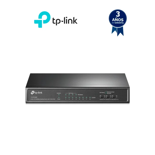 TP-Link TL-SF1008P dispositivo de redes No administrado Fast Ethernet (10/100) Energía sobre Ethernet (PoE) Oliva image 4