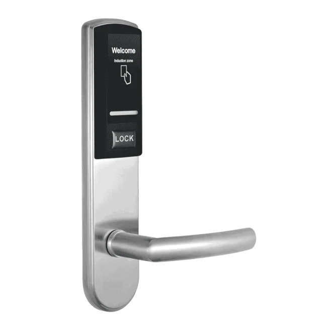 ZKTECO LH3000R - Cerradura Derecha para Hotel con Tecnología Mifare 13.56 MHz, Compatible con Puertas de 40 a 55 mm de Grosor, 2 Pestillos de Seguridad, Fabricada en Acero Inoxidable, Capacidad de Registro de 224 Eventos image 6