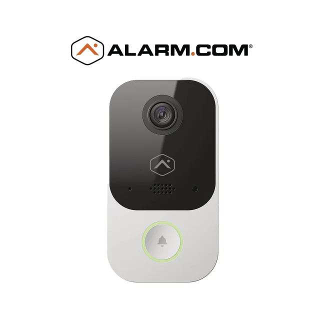TIMBRE CON CAMARA PoE DE ALARM.COM. - Timbre cámara 2MP, Visión 150° Horizontal y Vertical, Resolución Full HD, Alto Rango dinámico (HDR) y visión nocturna infrarroja.