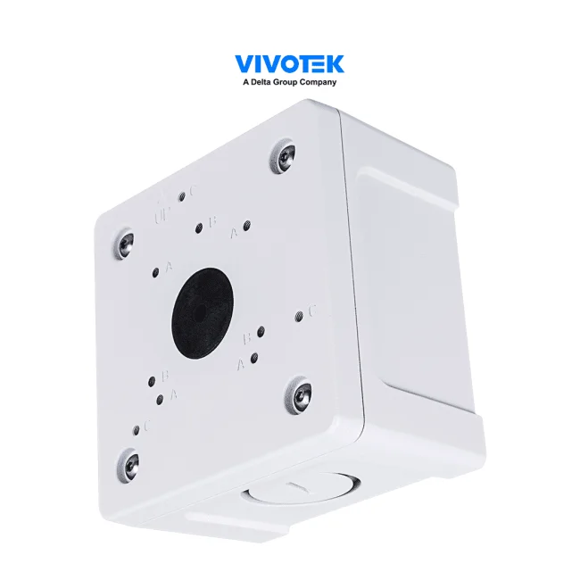 VIVOTEK AM-71C_V02 - Caja de conexiones de exterior para cámaras domo y bullet, IP66, color blanco, fabricada en aleación de aluminio