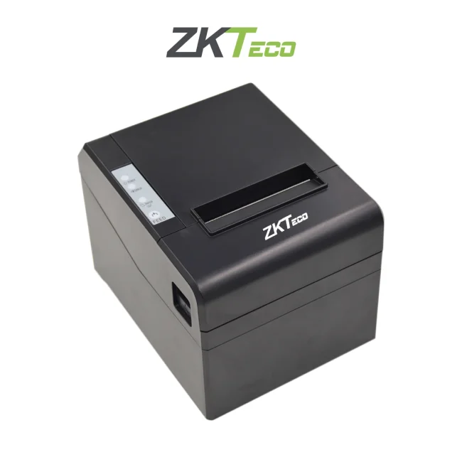 ZKTECO ZKP8001 - Impresora Térmica de 80 mm para Control de Asistencia y Emisión de Tickets, Voltaje de 24V y Conexiones USB, RS232 y RJ11