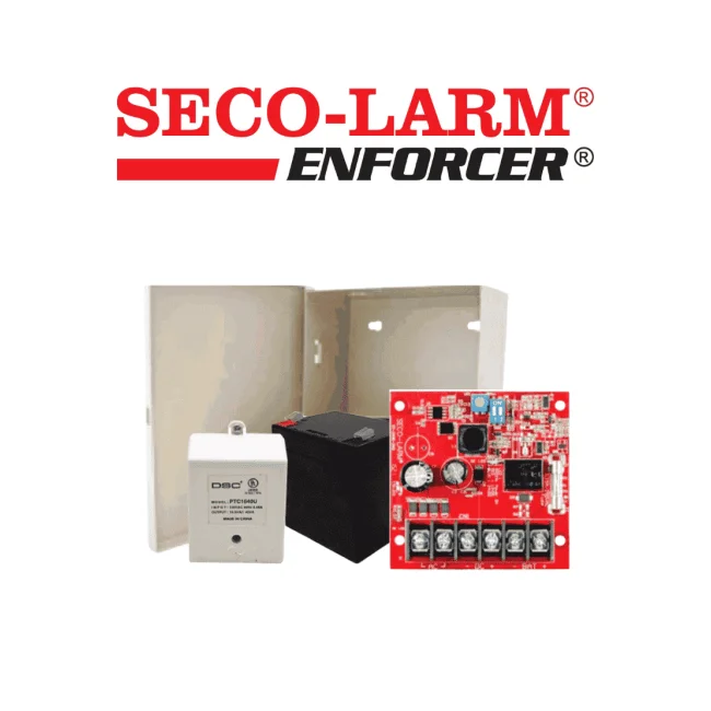 Seco-Larm Kit Fuente De Poder 2 - Kit De Poder Contiene 1 Fuente De Poder De 2.5 Amp, Bateria De Respaldo, Transformador Y Gabinete