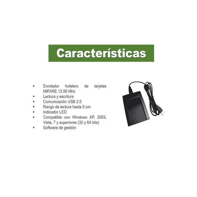 ZKTECO CR60W - Enrolador de Tarjetas Mifare Cardissuer / Conectividad  USB para Registrar Huéspedes en Soluciones Hoteleras image 2