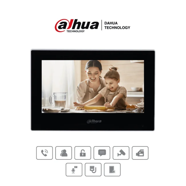 Dahua Technology VTH2621G-P sistema de intercomunicación de video 17.8 cm (7") Negro image 2