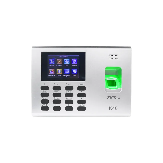 ZKTECO K40 - Control de Asistencia y Acceso Basico con Huella Digital BioID (1000), Conexion TCP/IP, SSR (Reporte en Hoja de Calculo Mediante USB) y Bateria de Respaldo de 2 Horas image 2