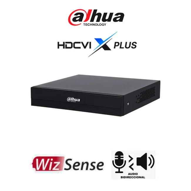 DAHUA DH-XVR1B08H-I/T - DVR de 8 canales 5MP Lite con WizSense y H.265+/ HDCVI X PLUS/ Audio Bidireccional en los 8 Canales/ Soporta 8 canales + 4 IP o hasta 12 canales IP/ SMD Plus y Búsqueda inteligente de Humanos y Vehículos/