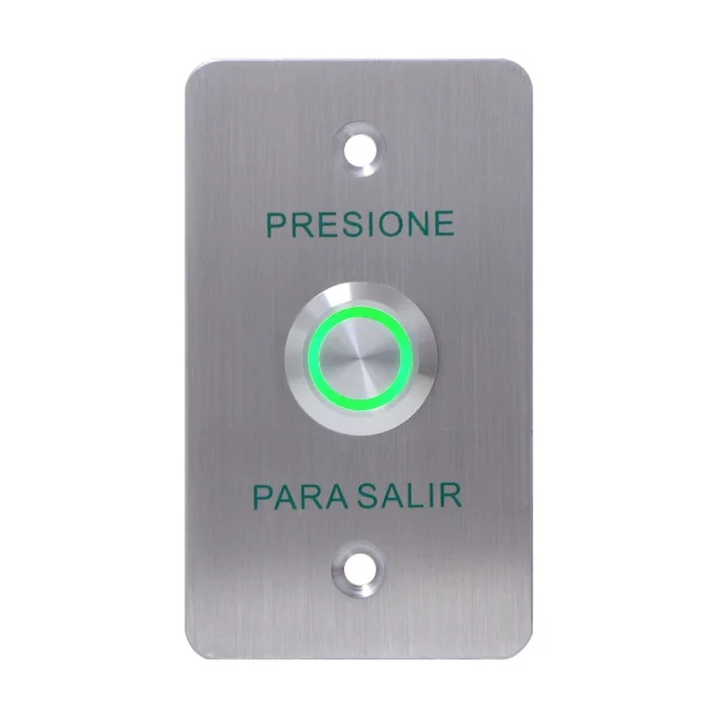 YLI YWP880BLED - Botón de Salida Mecánico, Indicador LED (Verde), Acero Inoxidable, 5-24 VCC, Función NO, Índice Protección IP68 image 2