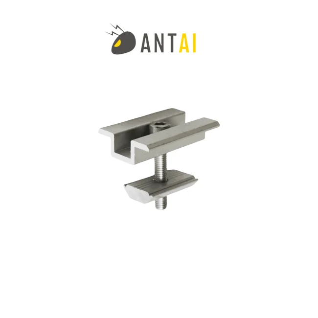 Abrazadera media 30 a 35 mm - Middle Clamp 30 a 35mm -  Aluminio anodizado de alta resistencia - ANTAI SOLAR
