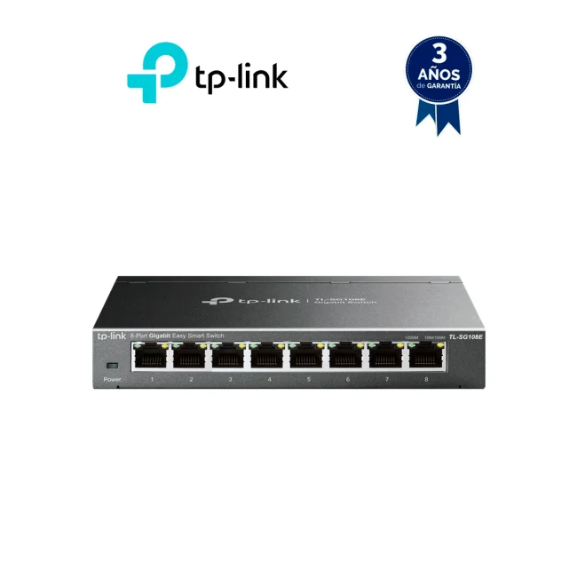 TP-Link TL-SG108E dispositivo de redes Gestionado L2 Gigabit Ethernet (10/100/1000) Negro image 4