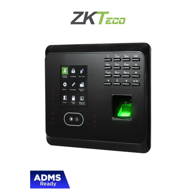 ZKTECO MB360ID - Control de Asistencia y Acceso Básico con Autenticación Facial (1500 Rostros), Huella Digital BioID (2000), Tarjeta ID 125 kHz (2000), Registro de 100,000 Eventos y Conectividad TCP/IP