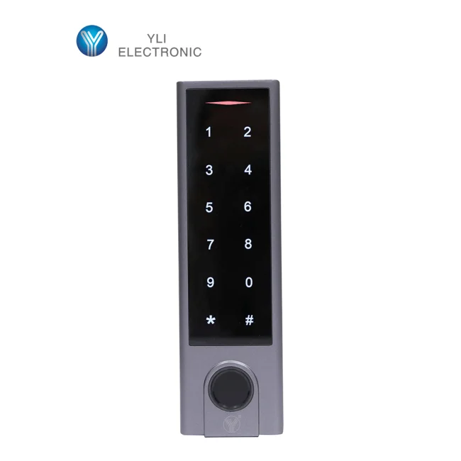 YLI YK1068A - Control de Acceso con Teclado Touch / Huella / Tarjetas ID 125 Khz / Exterior / Entrada Wiegand para Lector Esclavo