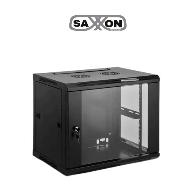 SAXXON SA660901 - Gabinete de pared de 9 UR, fijo, capacidad de carga de 60 Kg. Dimensiones: 60x60x50 cm.