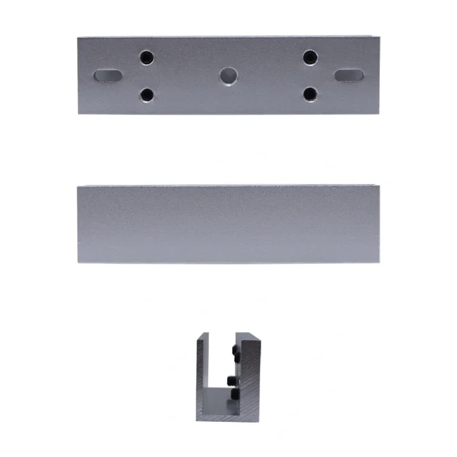 ZKTECO LMB120U - Soporte de Montaje para Puertas de Vidrio sin Marco, Tipo U, Aluminio Anodizado, Compatible con Cerradura Magnética LM120 image 3