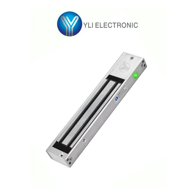 YLI YM280NLED - Cerradura Magnética con LED / Fuerza de Sujeción 280Kg /600Lb / Voltaje Dual 12v/24 VDC / Puertas de madera, vidrio, metálica