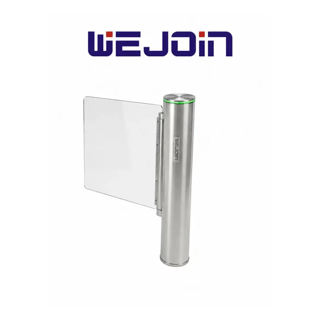 WEJOIN WJTBH301BL - Puerta de Cortesia Abatible Bidireccional, Para Alto Flujo, 3 Millones de Ciclos, 25 - 35 Aperturas por Minuto Aleta de Acrílico, Compatible con Cualquier Control de Acceso