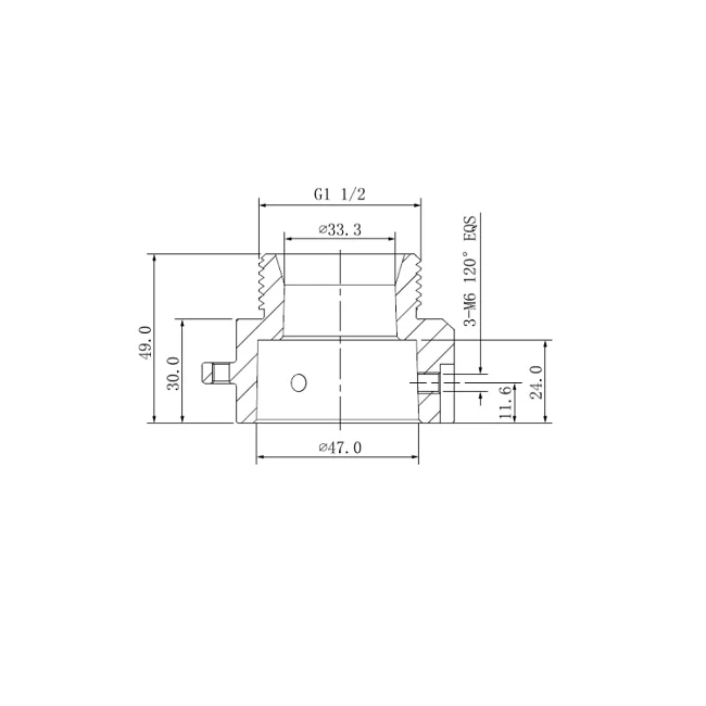 DAHUA PFA111 - Adaptador para brazo de pared PFB300W o montaje en techo PFB300C compatible con PTZ SD63 / SD65 / SD6A image 2