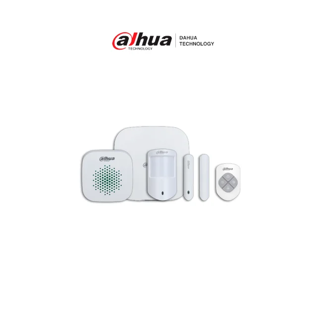 DAHUA PAQUETE RESIDENCIAL INTERIOR - Paquete de intrusión, Incluye: KIT DHI-ART-ARC3000H-03-W2 + sirena para interior inalámbrica, App DMSS, Frecuencia 433 MHz, Tecnología: AirShield