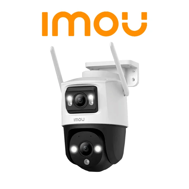IMOU Cruiser Dual 8MP (IPC-S7XN-8M0WED) -  Cámara IP PT Wifi Dual de 8MP con lente fijo y PT de 3MP, visión nocturna de 30m, micrófono y altavoz integrados, audio bidireccional y inteligencia artificial.