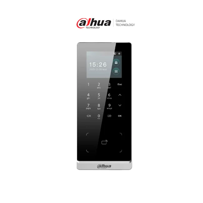 DAHUA ASI2201H-DW - Control de Acceso Profesional WiFi para 30,000 Usuarios Tarjetas ID 125 Khz |  Teclado Touch | Fácil Instalación, Gestión Remota DSSPRO y SmartPss Lite