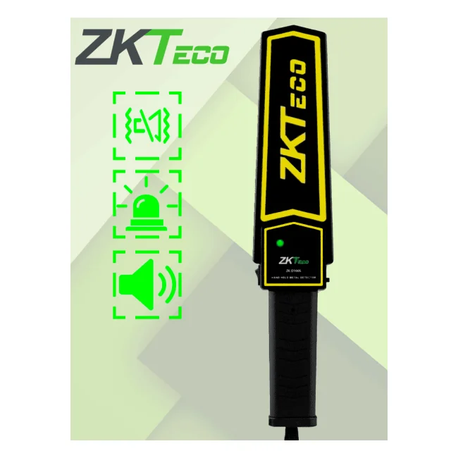 ZKTECO D100S - Detector portátil con batería de litio, alarma configurable y 75 decibeles de intensidad. Ideal para seguridad, fábricas y educación.