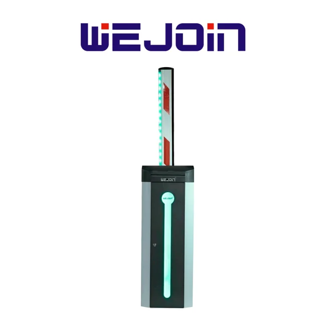 WEJOIN WJCB120VFIL33LED - Barrera Vehicular Izquierda con Led / Alto flujo / Motor 24 VDC / Brazo Rectangular de 3 Metros / Velocidad 3 Segundos / Dirección Ajustable