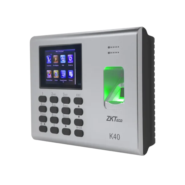 ZKTECO K40 - Control de Asistencia y Acceso Basico con Huella Digital BioID (1000), Conexion TCP/IP, SSR (Reporte en Hoja de Calculo Mediante USB) y Bateria de Respaldo de 2 Horas image 3