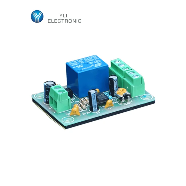 YLI PCB505 - Módulo de Relevador con Retardo de Tiempo ajustable / Salidas  NC y NO / Conexión de botón / Voltaje 12 VDC / 1 a 30 segundos