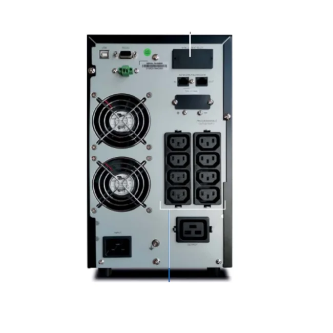 CDP UPO11-3 AXi - UPS online de 3000VA y 3000W con voltaje de entrada 220VCA, 8 terminales de salida, 6 baterías de 12V a 9AH, 5 min. respaldo a carga completa image 2