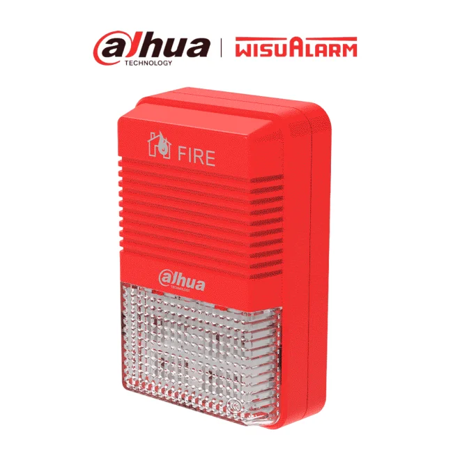 DAHUA WISUALARM PAQUETE DHI-HY-1500 - El paquete incluye: sirena estrobo direccionable y la base de instalación